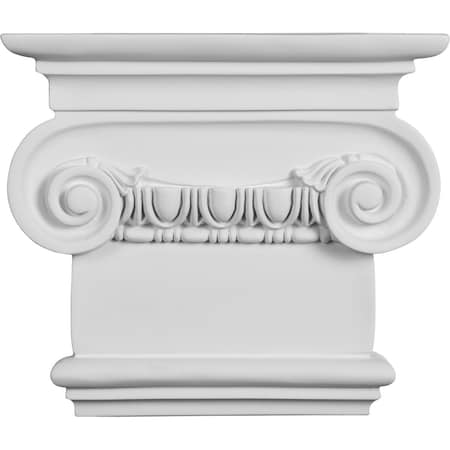 Ekena Millwork 10 3/8"W x 7 1/2"H x 2 5/8"P Classic Ionic Small Onlay Capital CAP07X10X03RI